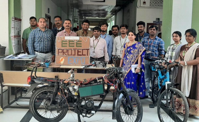 KLU students develop e-bike with wireless charging